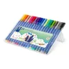 Filctoll készlet, 1 mm, STAEDTLER "Triplus 323", 20 különböző szín