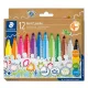 Filctoll készlet, 3 mm, háromszögletű, kimosható, STAEDTLER "Noris® jumbo 328-B", 12 szín