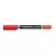 Alkoholos marker, 0,6/1,5 mm, kúpos, kétvégű, STAEDTLER "Lumocolor® duo 348", piros