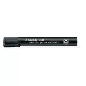   Alkoholos marker, 2-5 mm, vágott, STAEDTLER "Lumocolor® 350", fekete