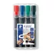Alkoholos marker készlet, 2-5 mm, vágott, STAEDTLER "Lumocolor® 350", 4 különböző szín