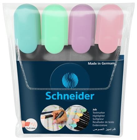 Szövegkiemelő Schneider, 4 db különböző pasztell szín