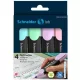 Szövegkiemelő készlet, 1-5 mm, SCHNEIDER "Job Pastel", 4 különböző pasztell szín