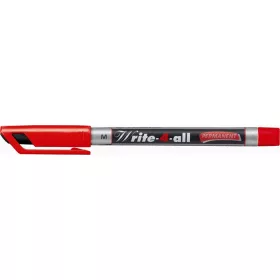   Alkoholos marker, 1 mm, kúpos, STABILO "Write-4-all", piros