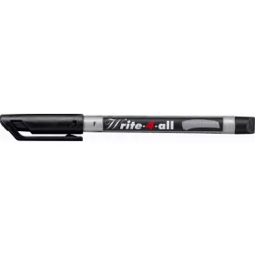   Alkoholos marker, 0,7 mm, kúpos, STABILO "Write-4-all", fekete