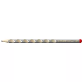   Színes ceruza, háromszögletű, jobbkezes, vastag, STABILO "EASYcolors", ezüst