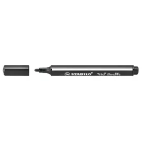   Filctoll, 1,5-2 mm, rugós hegy, STABILO "Trio Scribbi", fekete