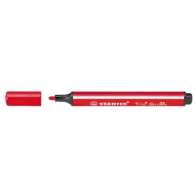   Filctoll, 1,5-2 mm, rugós hegy, STABILO "Trio Scribbi", piros
