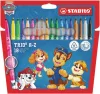 Filctoll készlet, 0,7 mm, STABILO "Trio A-Z", Mancs őrjárat, 18 különböző szín