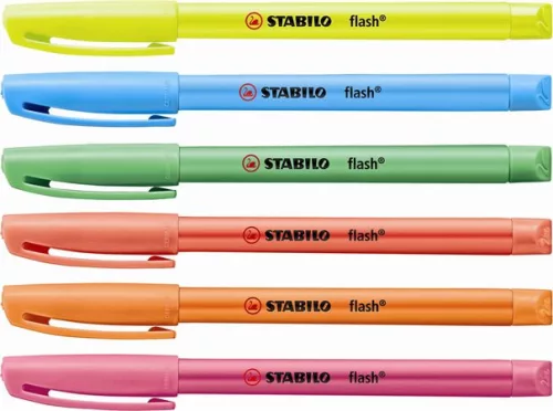 Szövegkiemelő, 1-3,5 mm, STABILO "Flash", narancssárga