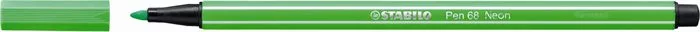 Filctoll, 1 mm, STABILO "Pen 68", neon zöld