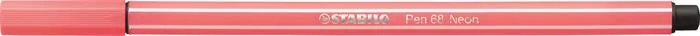 Filctoll, 1 mm, STABILO "Pen 68", neon piros