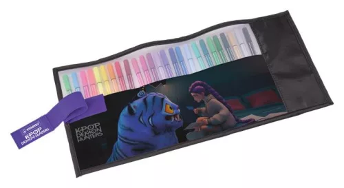 Filctoll készlet, felcsavarható szett, 1 mm, STABILO "Pen 68" "K-Pop démonvadászok", 25 különböző szín