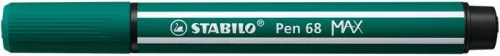 Filctoll, 1-5 mm, vágott hegy, STABILO "Pen 68 MAX", türkizzöld
