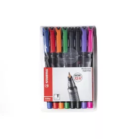   Alkoholos marker készlet, 0,4 mm, STABILO "OHPen S", 8 különböző szín