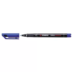 Alkoholos marker, 0,7 mm, STABILO "OHPen F", kék