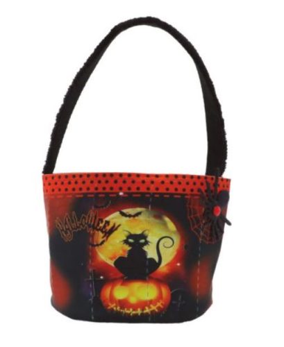 Halloween textil cukorkagyűjtő kistáska