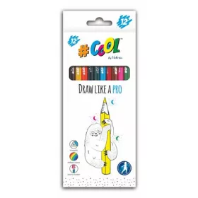   Színes ceruza készlet, háromszögletű, COOL BY VICTORIA, 12 különböző szín