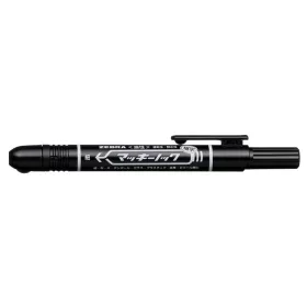   Alkoholos marker, 1,3 mm, nyomógombos, ZEBRA "Mckie Retractable", fekete
