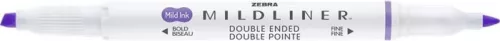 Szövegkiemelő, 1,0/3,5 mm, kétvégű ZEBRA "Mildliner Cool & Refined" lila