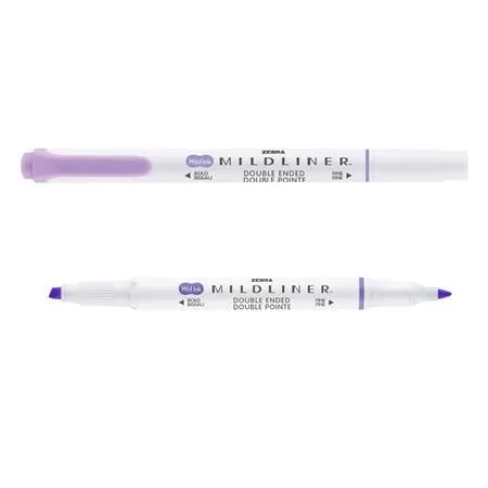 Szövegkiemelő, 1,0/3,5 mm, kétvégű ZEBRA "Mildliner Cool & Refined" lila