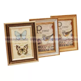 Képkeret, műanyag, 13x18 cm-es képnek, kitámasztható