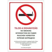 Információs matricák és táblák