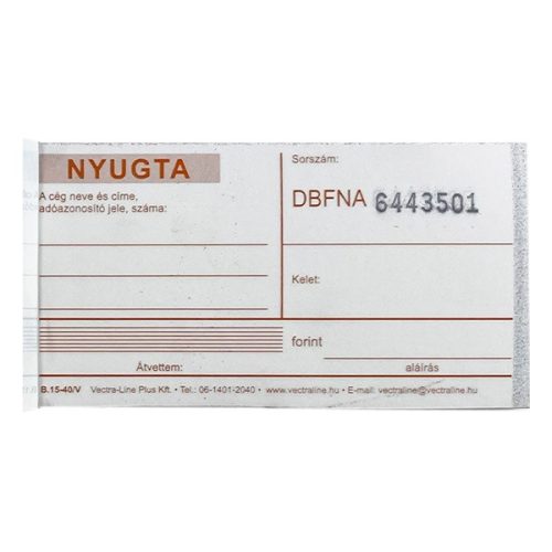 Nyugta egysoros 50x2 lapos